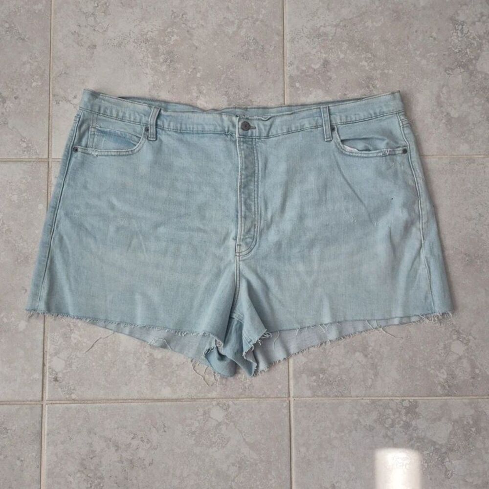 Womens High Rise A-Line Jean Shorts